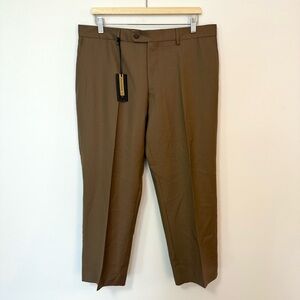 NWT Super 150’s by Tessilstrona 100% Virgin Wool Made In Italy Dress Pants